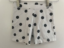 Member's Mark Kids Girls Black Polka Dot Cotton Pull On Cartwheel Shorts White 6