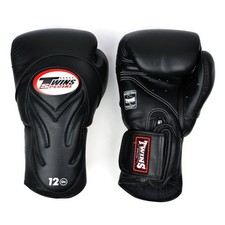 Guantoni da boxe Twins Special Muay Thai in pelle Deluxe BGVL6 neri 14 once