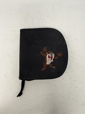 Looney Tunes Taz CD Wallet Case Black Vintage Tasmanian Devil Holder
