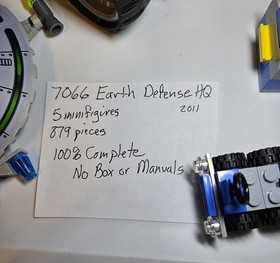 LEGO Space: Earth Defense HQ (7066) 100% Complete.  No Box Or Manuals.  See Pics