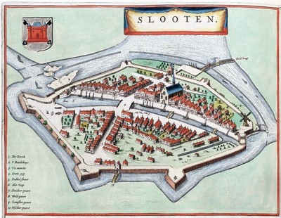 Reproduktion alter Plan von Sloten 1649