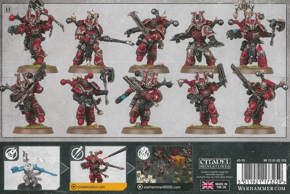 WARHAMMER 40K CHAOS Space Marines Khorne Berzerkers Squad (w7622) EUR 8,11 - FR