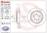 2X Brembo 08.7716.21 Bremsscheibe FüR Peugeot