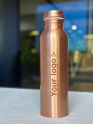 Personalisierte Reinkupfer Trinkflasche Geburtstag/Jubiläumsgeschenk Ayurveda Gesundheit