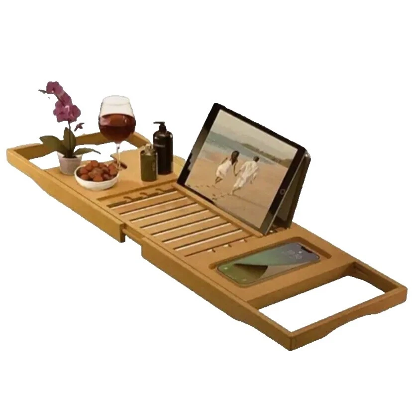 Cajas para bañera de descanso de bambú y bandejas