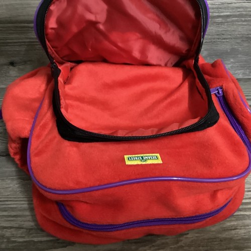 Mochila peluda roja vintage Sesame Street Elmo correas ajustables preescolar infantil - Imagen 12 de 18