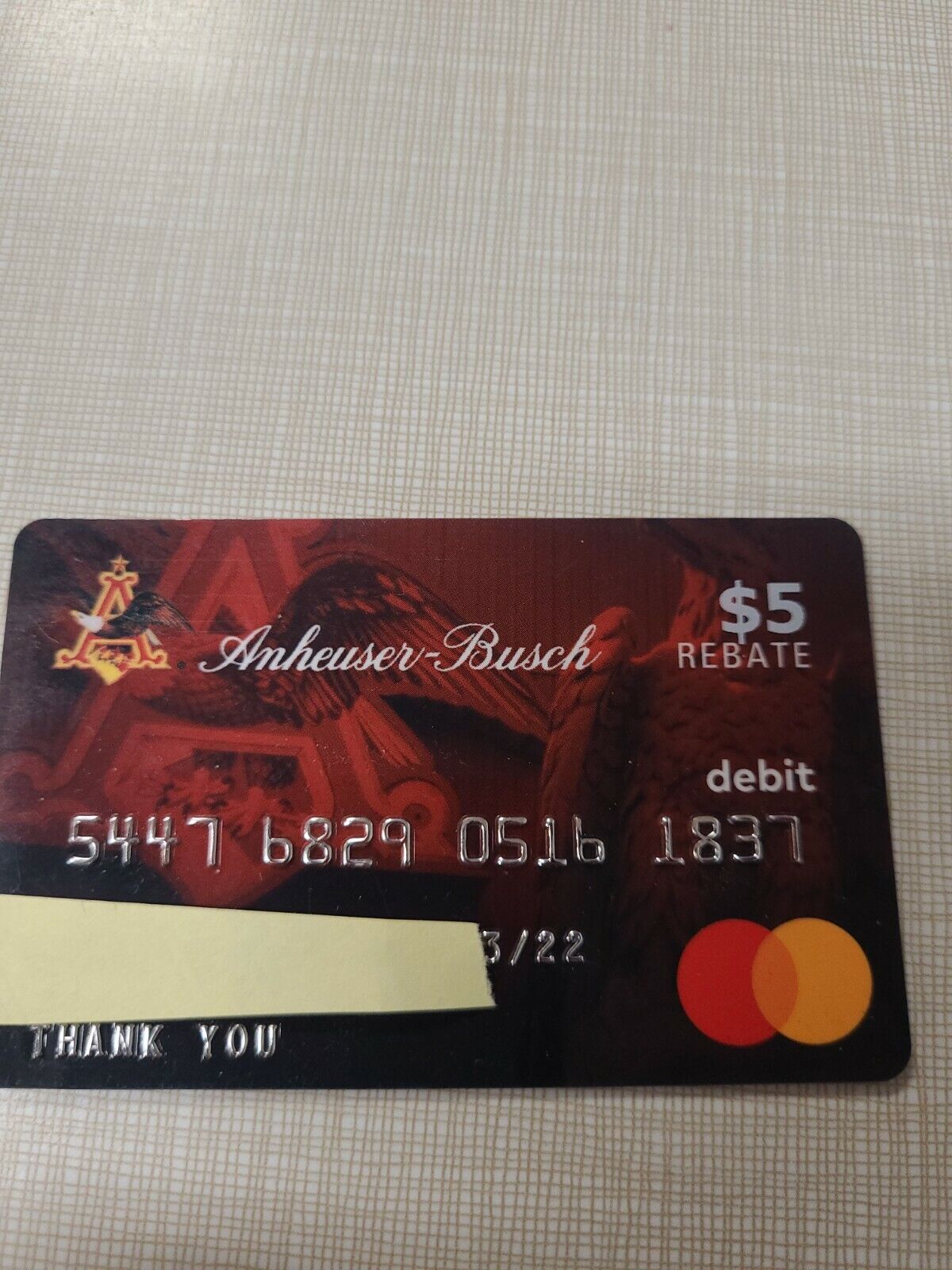 anheuser-busch-5-rebate-credit-card-budweiser-bud-light-no-value-ebay