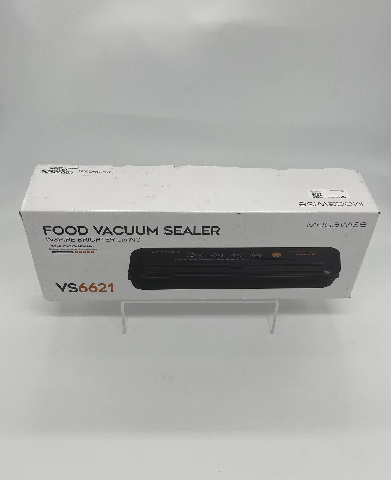 Megawise VS6621 Black 110 Watts Corded Electric Food Vacuum Sealer
