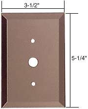 Interruptor atenuador de bronce CRL GMP104B placa de espejo de vidrio con orificio de 1/2" - Imagen 2 de 2
