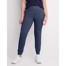 NWT Hanes EcoSmart Women's Fleece Joggers, 29" Size S Color Navy Heather