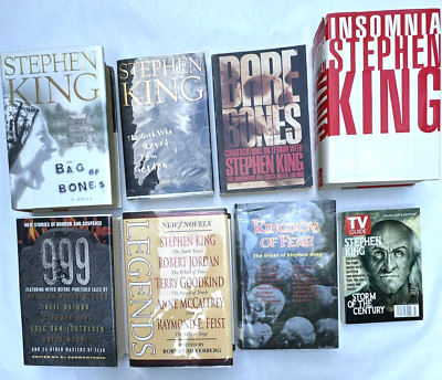 Stephen King Novels Books 999 First Ed TV Guide Horror Bag Bare Bones Insomnia