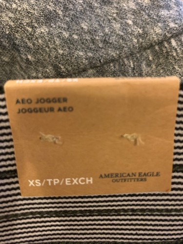 NWT! American Eagle Outfitters Women's Gray & White AEO Jogger Sweatpants Sz XS - Picture 11 of 11