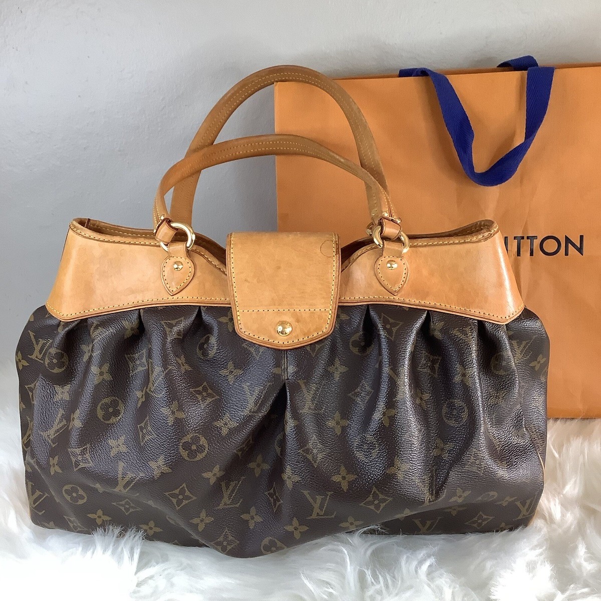 Louis Vuitton - Authenticated Boetie Handbag - Cloth Brown for Women, Very Good Condition