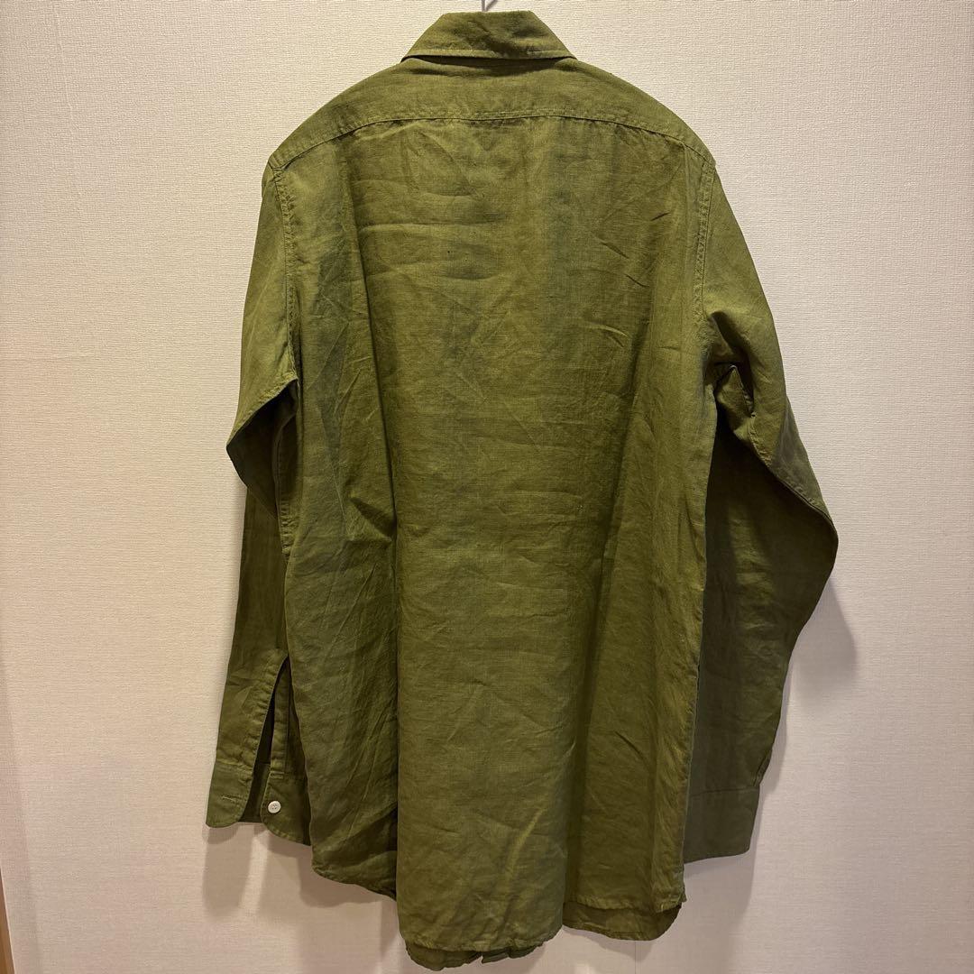 Nigel Cabourn Linen Shirt Khaki 44 S Size Used | eBay
