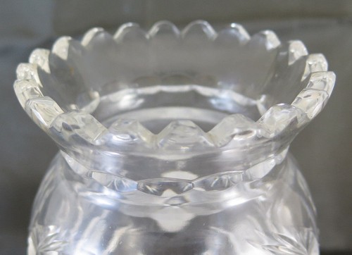 Pot De Cristal Collection Vintage Décoré Motifs Florale Début 900 R119 - Photo 7 sur 11