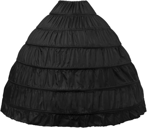 Full 6 Hoop Skirt Floor Length Crinoline Underskirt Wedding Dress Petticoat - Picture 9 of 29