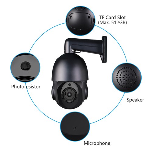 iBirdView 8MP 36x Zoom Mensch Auto Tracking Zwei-Wege Audio POE IP PTZ Kamera - Bild 11 von 12