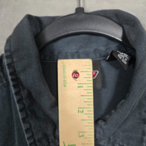 Dickies Mechanic Shirt S/S Men's XL faded Blue embroidered Patch button up Y2K - Picture 6 of 10