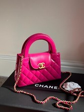 Chanel Kelly Nano Shopping Bag Fuchsia Pink Top Handle - Super Rare Sought After