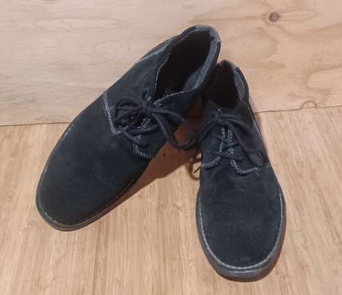 RJ COLT Men's Derek Black Suede Leather Chukka Boots Lace Up Size 9.5M
