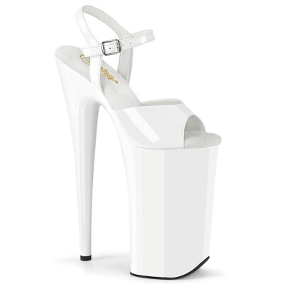 PLEASER BEYOND-009 Women's White Patent 10