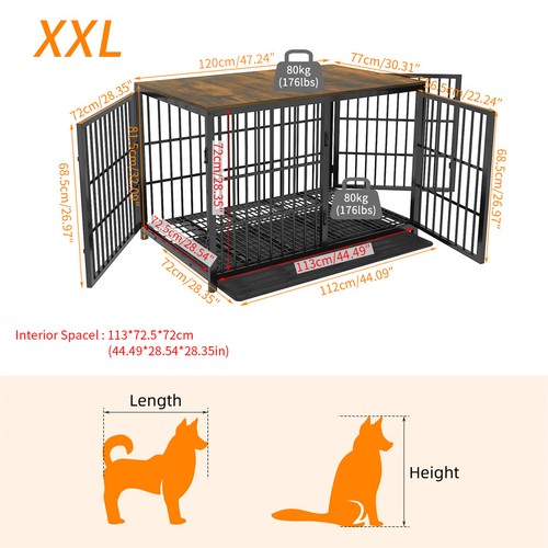 Stabil Hundebox XXL Gitterbox Hundekäfig STAHL Drahtkäfig Resiebox Transportbox - Bild 20 von 26