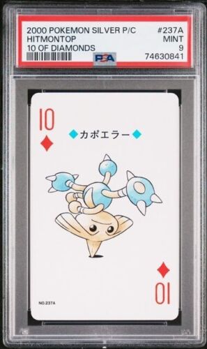 Psa 9 2000 Pokemon Versione Argento Carte Da Gioco Giapponesi Poker 237A Hitmontop - Foto 1 di 2