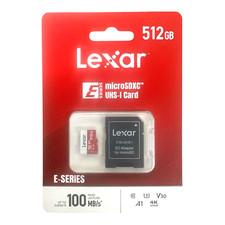 Lexar E-Series 512GB Micro SD Card, microSDXC UHS-I Flash Memory Card