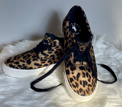 Polo Ralph Lauren Sneakers Leopard Print Size Women NEW