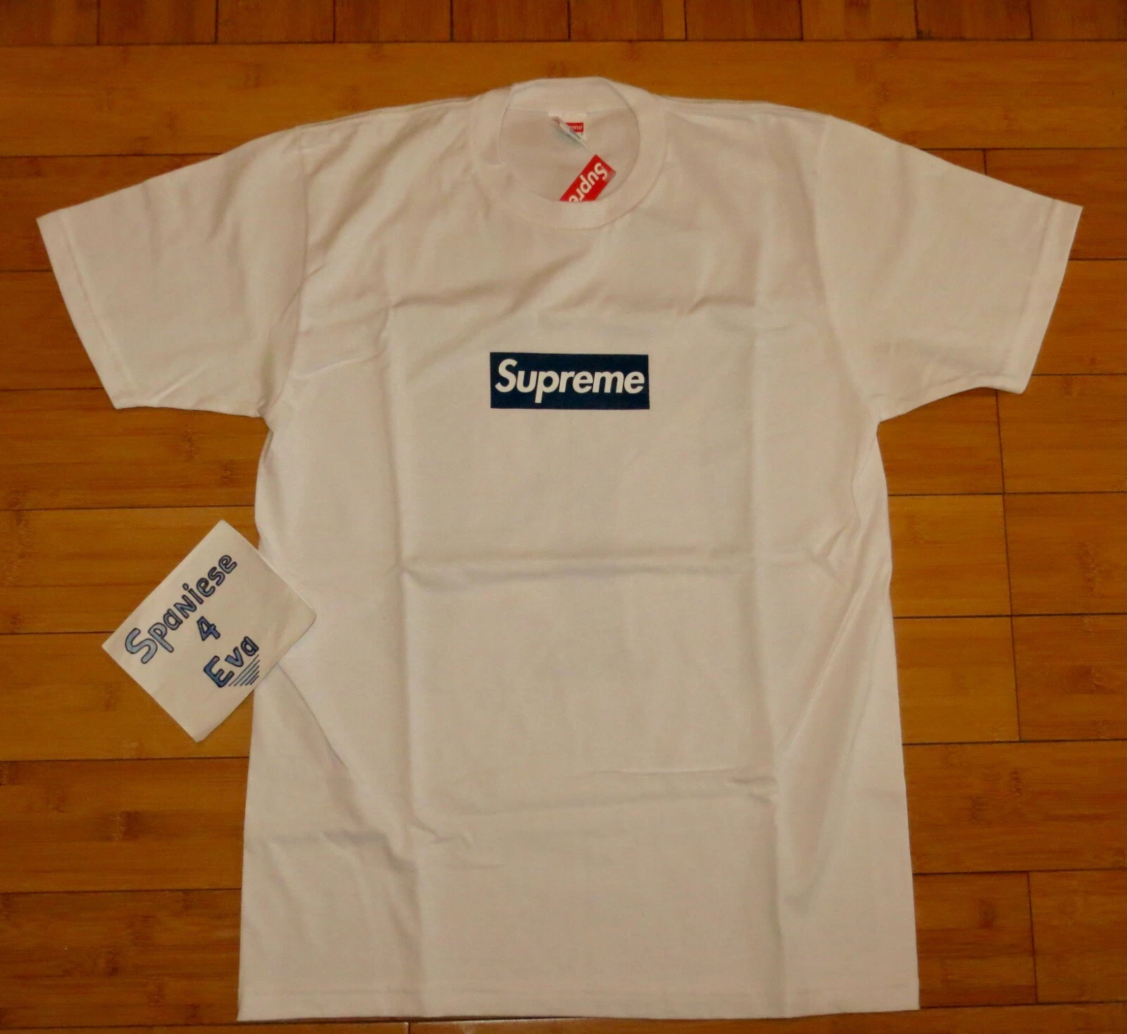 Tee shirt blanc Supreme x New York Yankees Box Logo avec étiquettes attachées SS15 medium