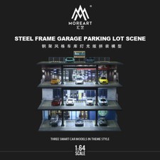 1/64 Diorama Diecast Car Parking Lot Model Street Garage Display Building Toy US