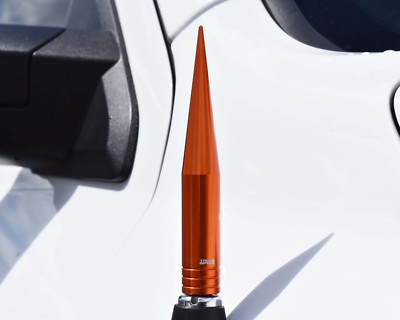 TRUE SPIKE ORANGE 5'' BILLET FAT SPIKED AM/FM RADIO ANTENNA FOR CHEVY SONIC AVEO