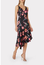 Milly Women's Dashielle Floating Botanica Floral Midi Dress Size 8 395