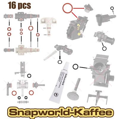 SNAPWORLD-KAFFEE Dichtung O-Ring für Saeco Philips SUP RI HD EP SM Brühgruppe + Silikonfett 16St