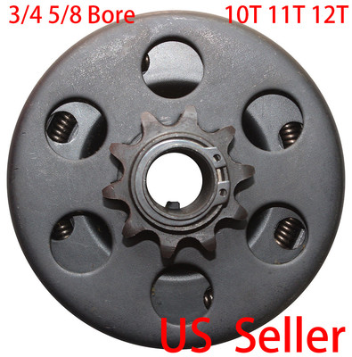 Centrifugal Go Kart Clutch Kit Minibike 3/4 5/8 Bore 10T 11T 12T Chain #35 40 41