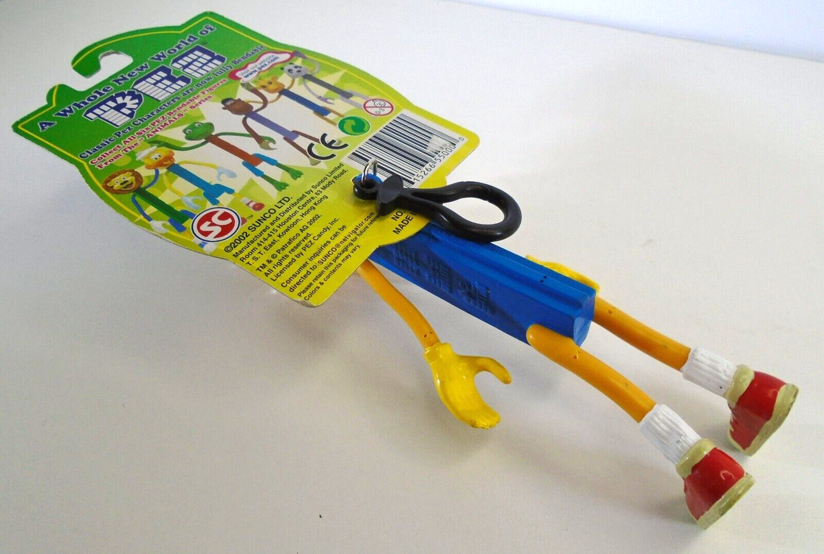 Vtg PEZ Bendables GIRAFFE Dispenser Keychain 2002 Series 1 Classic