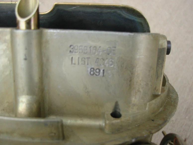 Chevrolet Camaro Chevelle Nova Holley 1969 carb 4346 con fecha 891 Foto 2 de 2