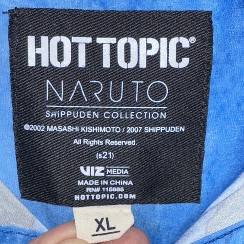 Naruto Shippuden Collection Hot Topic Graphic Anime Button Up Shirt Mens XL - Picture 3 of 7