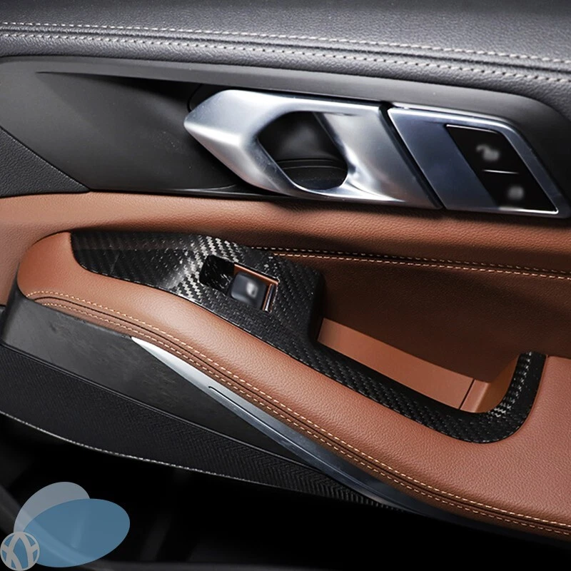 Real Carbon Fiber Car Windows Control Panel Cover Trim For 2019-2021 BMW X5 X7 Foto 2 de 4