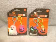 Halloween Light Up Bag Clips 2 Sets Cat, Pumpkin, Ghost  Pumpkin New