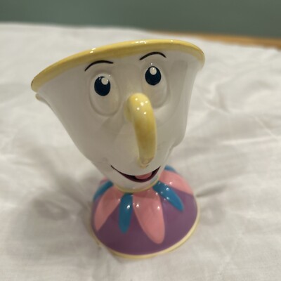 Schmid Disney Chip The Teacup Beauty & The Beast Ceramic Music Box WORKS