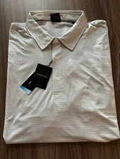 NWT MEN'S DUNNING GOLF POLO, SIZE: XL, COLOR: PLANK/WHITE (M8)