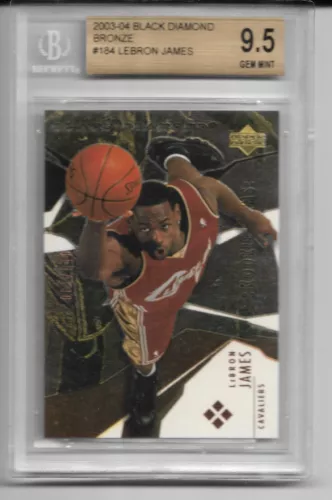 2003 UD Black Diamond Lebron James Bronze #15/100 RC BGS 9.5 gem mint pop 11