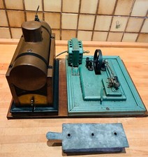 Gro&szlig;e sehr schwere Dampfmaschine / steam engine Blechspielzeug Plank / Carette
