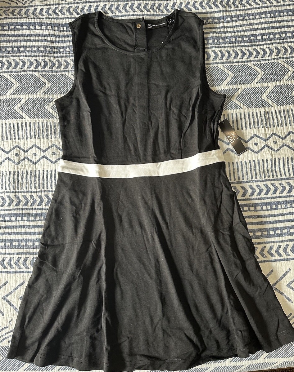 New York & Company Fit And Flare Dress Black Soft Material BRAND NEW Size Large | eBay New York & Company Fit And Flare Dress Black Soft Material BRAND NEW Size Large | eBay