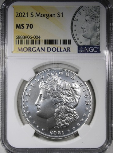 2021-S Morgan Dollar NGC MS70 Perfect Grade Coin
