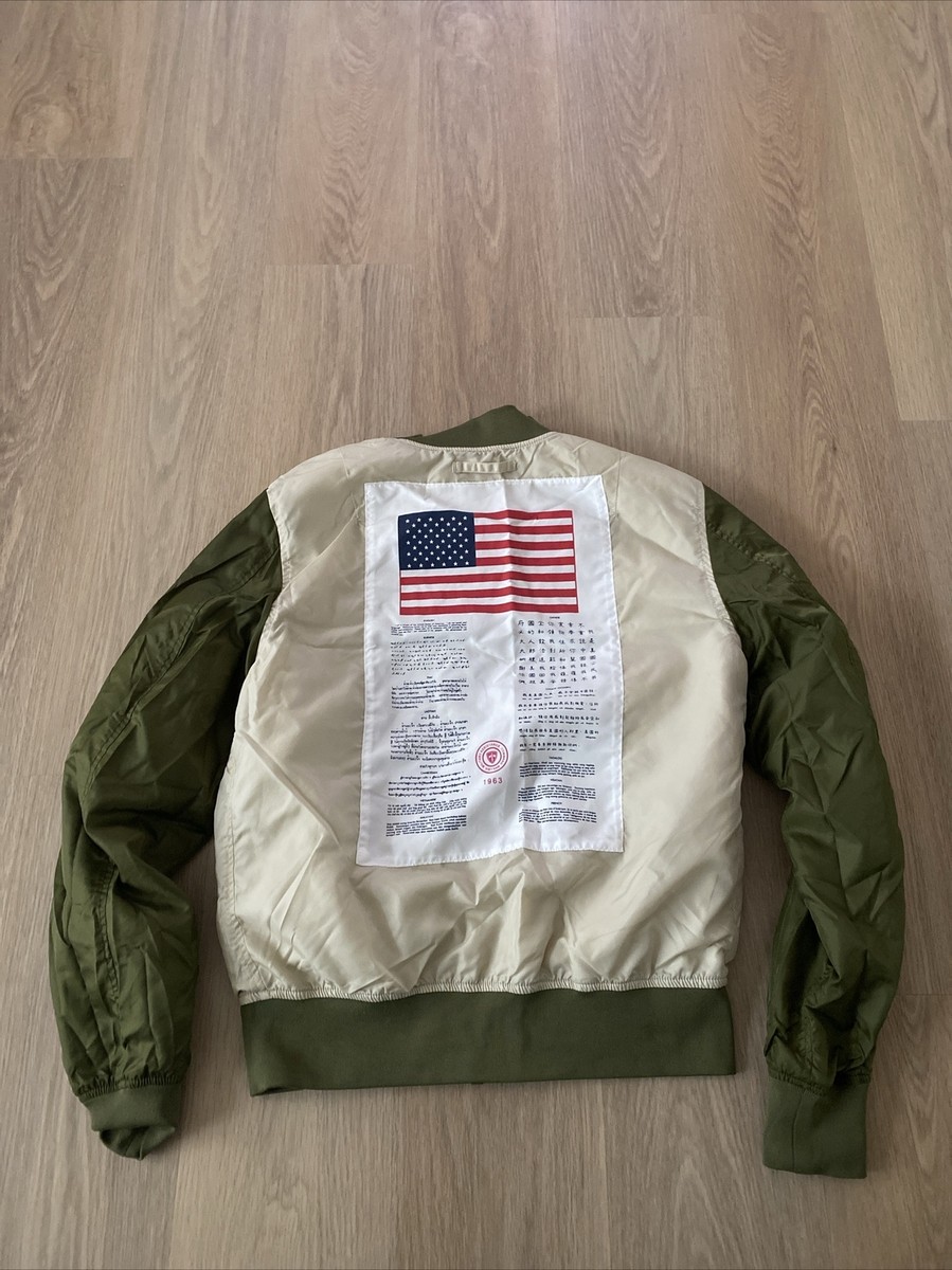 New Alpha Industries 1963 Vietnam War Blood Chit Flag MA-1 New Alpha Industries 1963 Vietnam War Blood Chit Flag MA-1