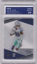 CEEDEE LAMB ROOKIE CARD $$ GEM MINT 10 Dallas Cowboys Football 2020 CLEAR VISION