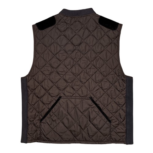 Vintage Polo Ralph Lauren Calf Skin Leather Quilted Shooting Vest Mens XL - Picture 4 of 10