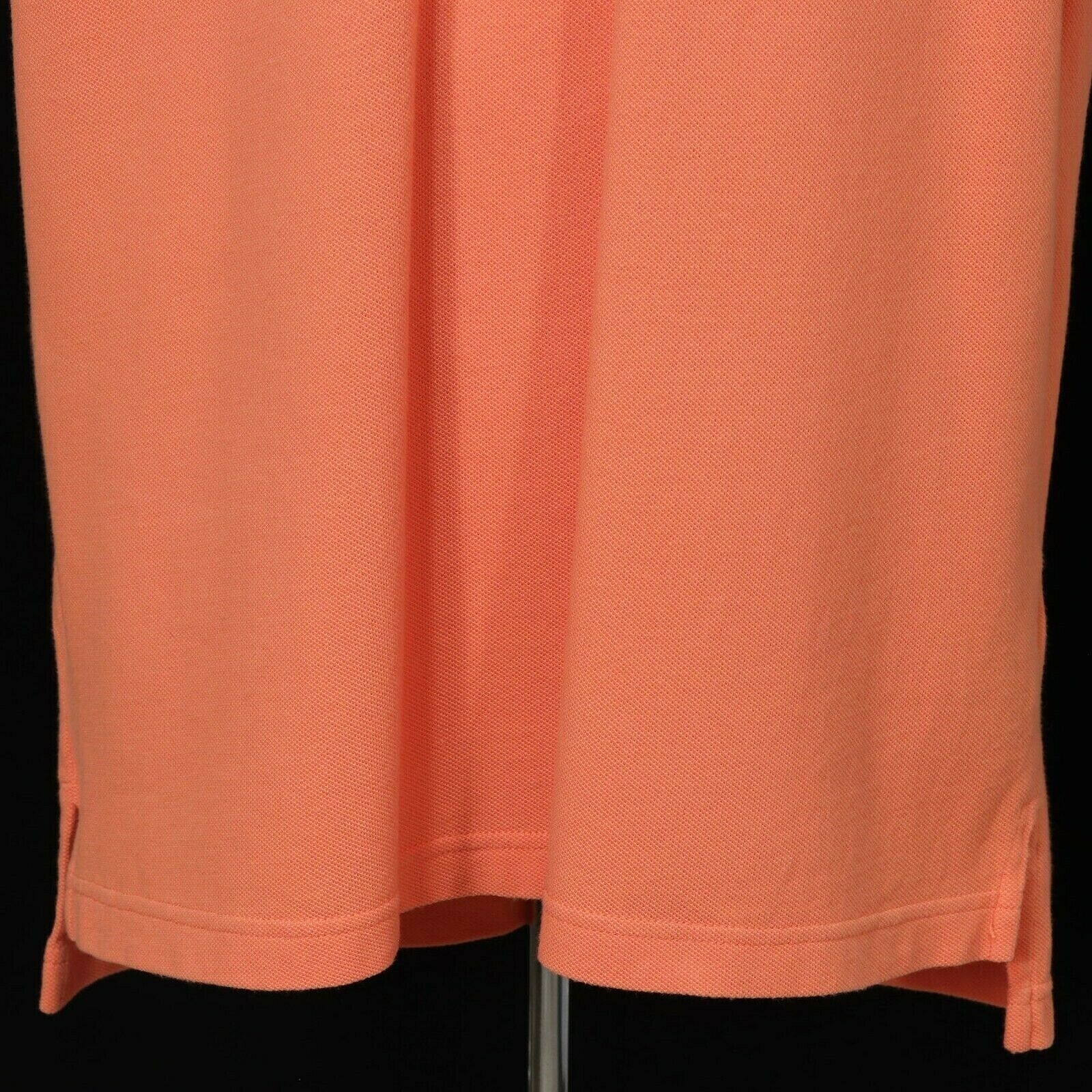 Izod Mens Pique Polo Shirt M Medium Orange Short … - image 3